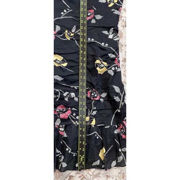 Isabel Marant Etoile Galdino Ruched Floral Print Ruffle Mini Dress Size 36 NWT - Picture 10 of 10